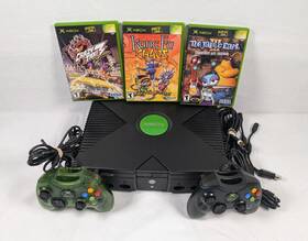 Microsoft 652-5235033-44105 Original Xbox Console With 2 Oem Controllers And 3 Video Games Works