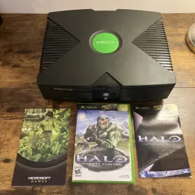 X0061-001 Microsoft 805529096769 Original Xbox Console Gaming System Only Black Halo Game