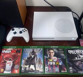 Microsoft 8t015w862g28 Xbox One S 1tb Console Bundle - White. With 4 Games