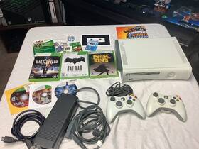 Microsoft B4j-00110pal Xbox 360 Game Console Bundle 60hdd 4 Games Controller Cords Tested