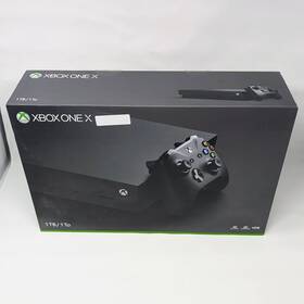 Microsoft Cyv-00015 Xbox One X Black System Console 1tb 4k With Box And Controller Complete