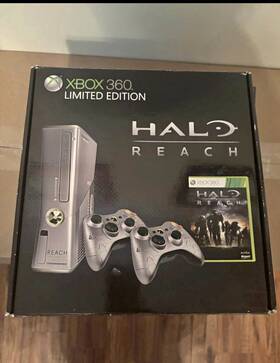 Microsoft Hea-00001 Xbox 360 Halo Reach Limited Edition Console Oem 2 Controllers - Tested