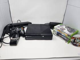 Microsoft M9v-00001 Xbox 360 E 250gb Black Console 1 Wireless Controller 8 Games Kinect