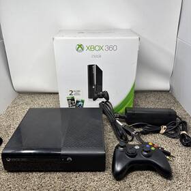 Microsoft N2v-00064 Xbox 360 E 250gb Bundle Console In Box Controller Cables No Games Tested