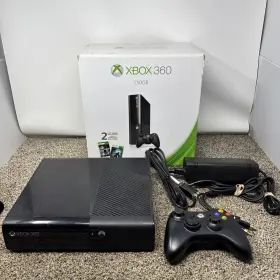 N2v-00064 Microsoft Xbox 360 E 250gb Bundle Console In Box Controller Cables No Games Tested