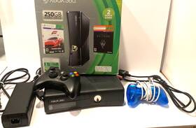 Microsoft R9g-00048 Xbox 360 250gb Black Console With Cords And Box Tested Working