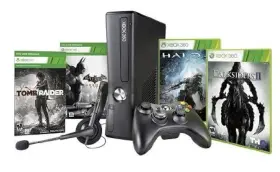 Ra-6ace-dh2z Microsoft Xbox 360 250gb Black Friday Bundle With Halo 4 Darksiders Ii Tomb Raider And 1z
