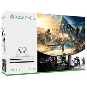 Microsoft Tga572 Xbox One S 1tb Console Assassins Creed Origins Bundle Slim Very Good 1z