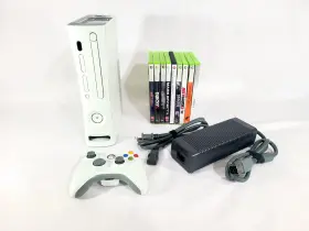 Xgx-00055 Microsoft Xbox 360 Core Edition Matte White W Wireless Controller And Games