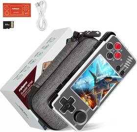 Miyoo 313110389348 A30 Retro Handheld Game Console Portable Emulator - Black And White