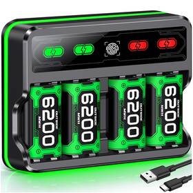 Mocagen 977916571525 4 Pack 6200mah Rechargeable Battery For Xbox Series X S/xbox /elite Cont