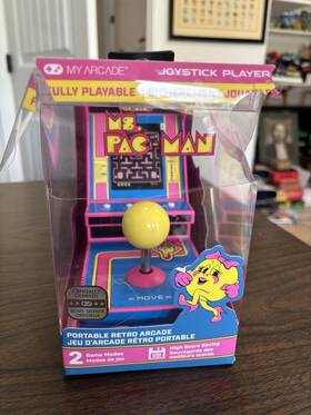 My Arcade Dgunl-7074 Ms. Pac-man Joystick Player Official Mini Portable Video Game