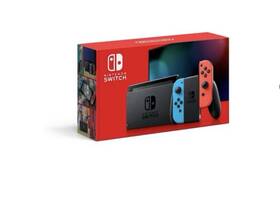 Nintendo 004549688377 Brand New Opened Box Switch With Neon Blue And Red Joy-con