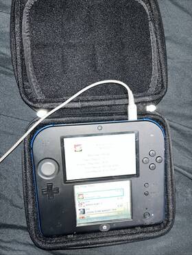 Nintendo 021112741636 2ds Blue Black Handheld System Tested Works Charger And Case Included