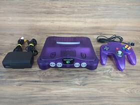 Nintendo 045496340247 64 Custom Console Purple Clear Transparent Re-shell Controller
