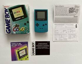 Nintendo 045496710804 Game Boy Color Gbc System Ex/nm Teal Console Cib Complete With Manual Box