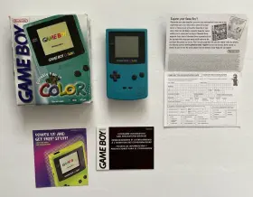Nintendo 045496710804 Game Boy Color Gbc System Ex/nm Teal Console Cib Complete With Manual Box Nintendo 045496710804 Game Boy Color Gbc System Ex/nm Teal Console Cib Complete With Manual Box