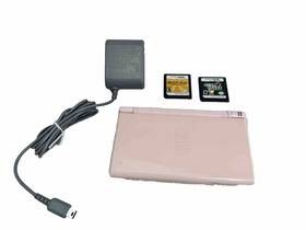 Nintendo 045496718763 Pink Ds Lite Bundle Handheld Console Lot With 2 Games Charger Works