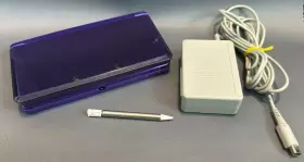 Nintendo 045496719791 3ds Midnight Purple Handheld Console With Charger And Stylus - See Pics