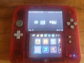 Nintendo 045496781316 2ds Crystal Red System With Stylus And Games