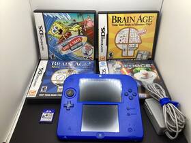 Nintendo 045496782177 2ds Electric Blue Console - Stylus 4gb Sd Card Charger 4 Games