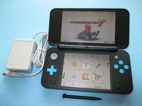 Nintendo 045496782221 2ds Xl Black And Turquoise Console System With Charger Free Ship
