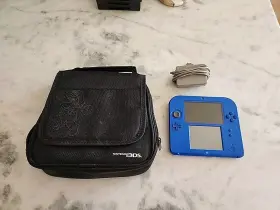 Nintendo 045496782504 2ds Electric Blue Slightly Used With Charger And Mario Case