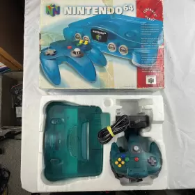 Nintendo 045496850531 64 Ice Blue Funtastic Console In Original Box W Styrofoam Us Model Nintendo 045496850531 64 Ice Blue Funtastic Console In Original Box W Styrofoam Us Model