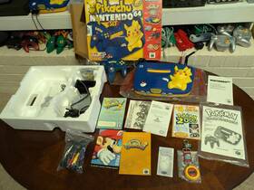 Nintendo 045496850890 64 N64 System Pikachu Console Cib Complete In Box Toys R Us