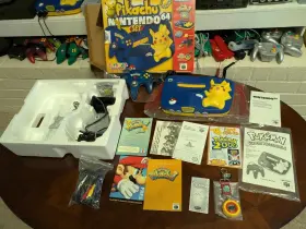 Nintendo 045496850890 64 N64 System Pikachu Console Cib Complete In Box Toys R Us