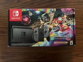 Nintendo 045496882990 Switch Console Mario Kart 8 Deluxe Gray Bundle 2018