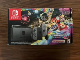 Nintendo 045496882990 Switch Console Mario Kart 8 Deluxe Gray Bundle 2018