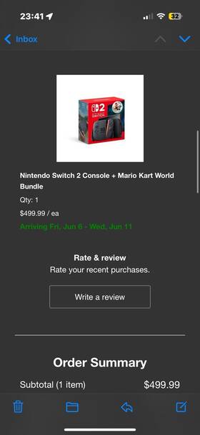 Nintendo 045496885311 Preorder Confirm Switch 2 Console Mario Kart World Bundle Us Seller