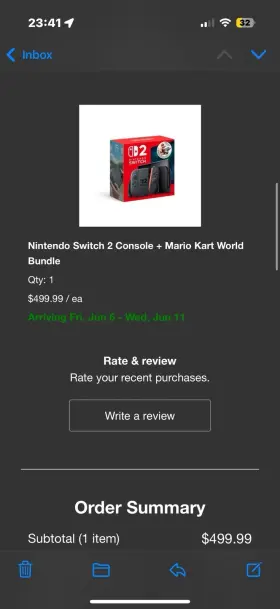 Nintendo 045496885311 Preorder Confirm Switch 2 Console Mario Kart World Bundle Us Seller