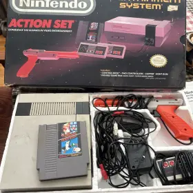 Nintendo 074299062339 Entertainment System Nes Action Set Cib Very Good Tested Working