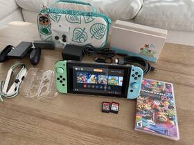 Nintendo 112183 Switch Bundle With Mario Kart 8 And Super Smash Bros Plus Accessories