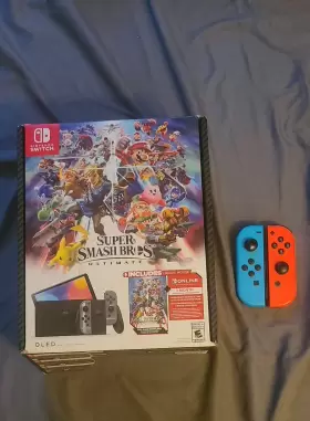 119745 Nintendo Switch Oled Model Super Smash Bros 64gb Console - Gray Extra Joycon