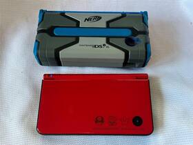 Nintendo 1871469 Dsi Xl 25th Anniversary Mario Bros. Red Console Nerf Blue Armor Case
