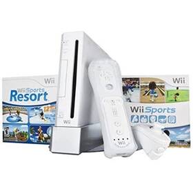 Nintendo 2100149 Wii Bundle With Sports And Resort - White Tested Working