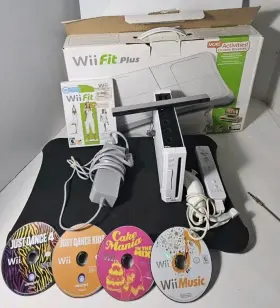2126349 Nintendo Wii Console Fit Plus With Balance Board Bundle Dance Party More