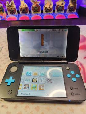 Nintendo 2209246 New 2ds Ll Black Turquoise Console With Case Used