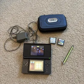 Nintendo 250078186144 Ds Lite Handheld System - Cobalt/black Missing Stylus