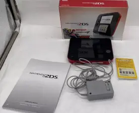 2ds-yoshini Nintendo 2ds Red Black Handheld Console Ftr-001 Complete In Box Cib With Smash Bro