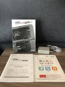 Nintendo 3dsll New 3ds Ll Console System Metallic Black With Box Game Set Tested