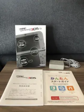 3dsll Nintendo New 3ds Ll Console System Metallic Black With Box Game Set Tested