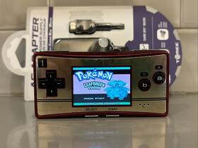 Nintendo 4588999 Game Boy Micro Famicom Console - Red/gold Charger Gba