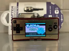 4588999 Nintendo Game Boy Micro Famicom Console - Red/gold Charger Gba
