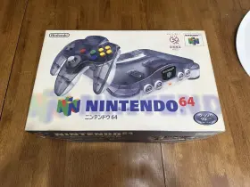 54566 Nintendo 64 Jusco Limited Edition Clear Black Console Tested Good Condition