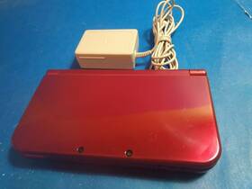 Nintendo 578226 3ds Xl Red Console Red-001 With Charger Tested Free Shipping