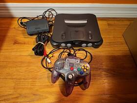 Nintendo 64n64 Authentic 64 N64 Console System Oem Atomic Purple Controller